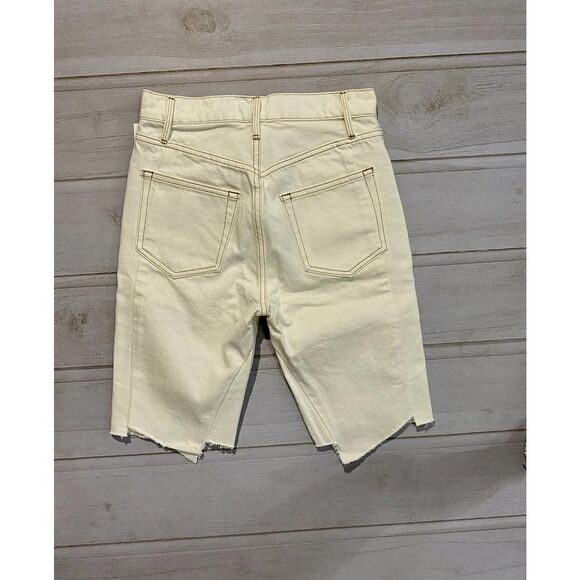 Frame  High Waist Jagged Hem Denim Bermuda Shorts - Picture 11 of 11